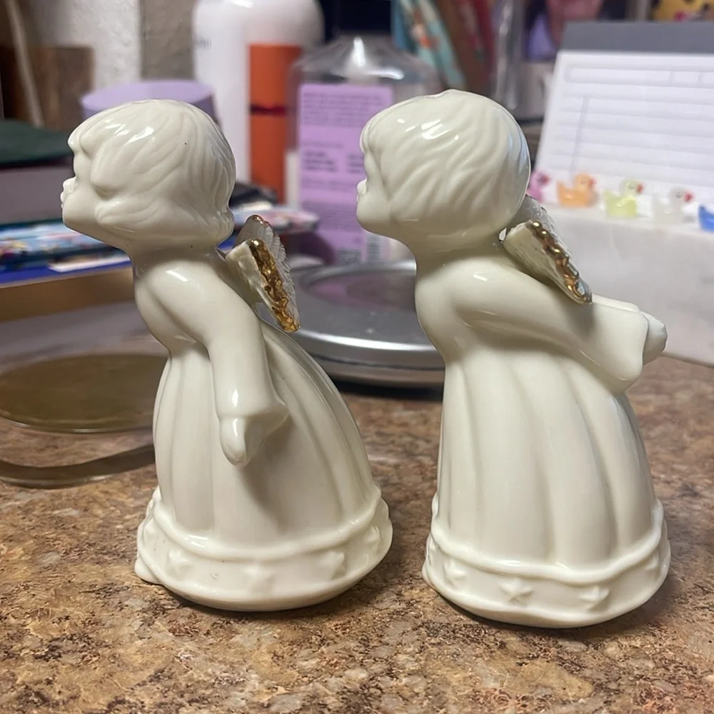 Formalities by Baum Brothers Kissing Angel Salt & Pepper Set